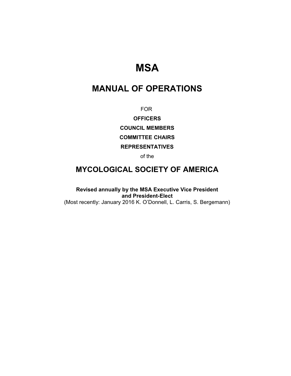 Mycological Society of America