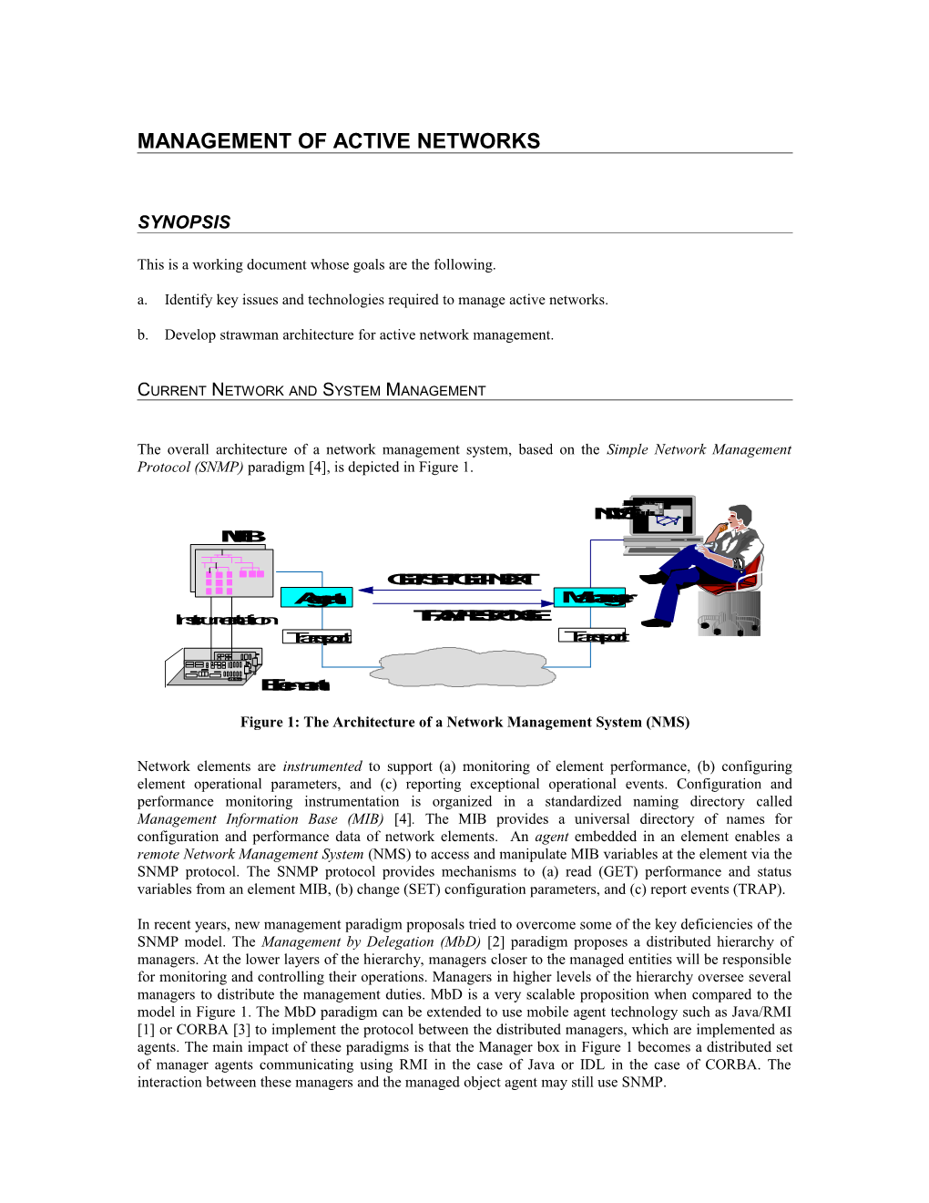 Management of Active Networks
