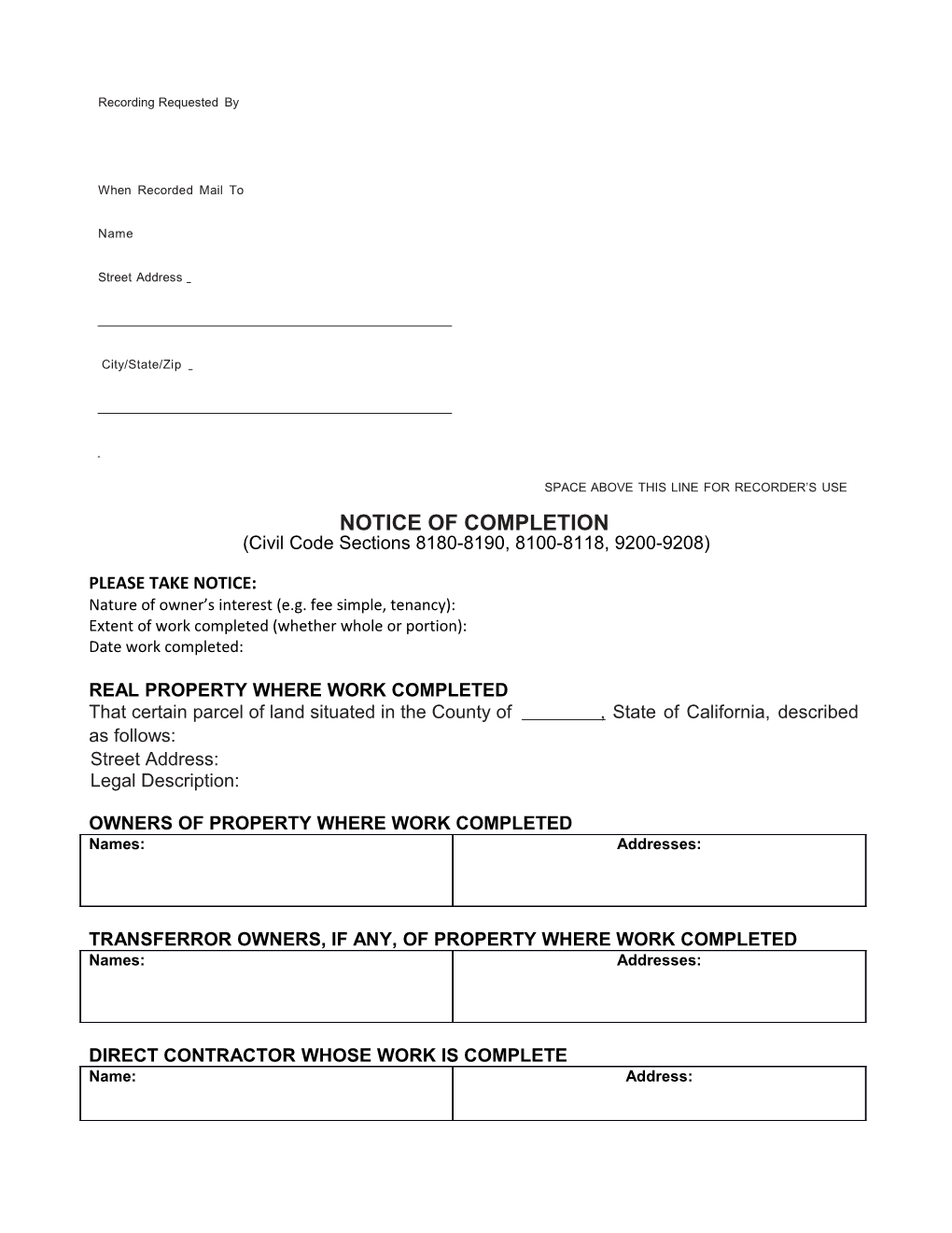 Notice of Completion (00140875)