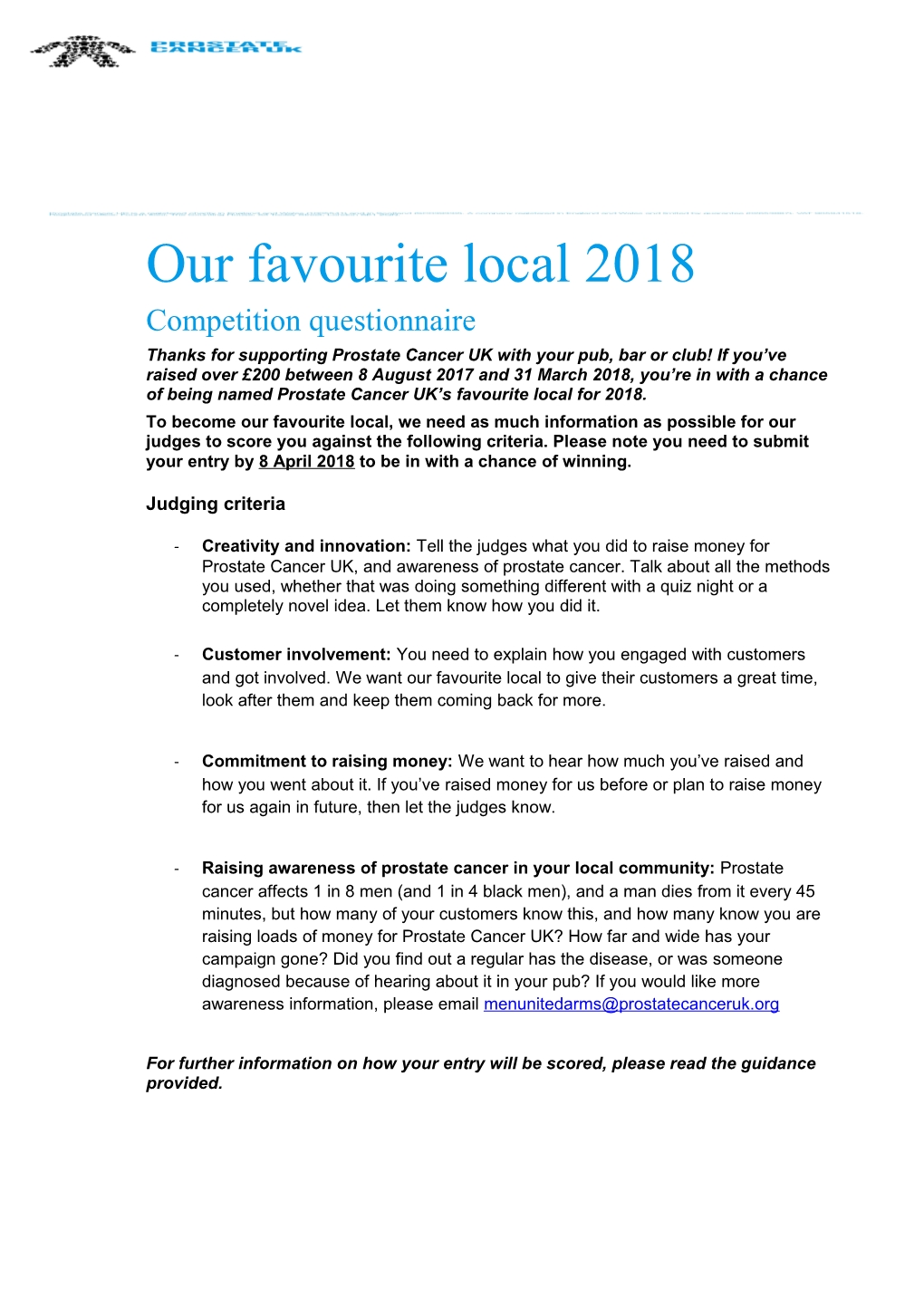 Our Favourite Local 2018