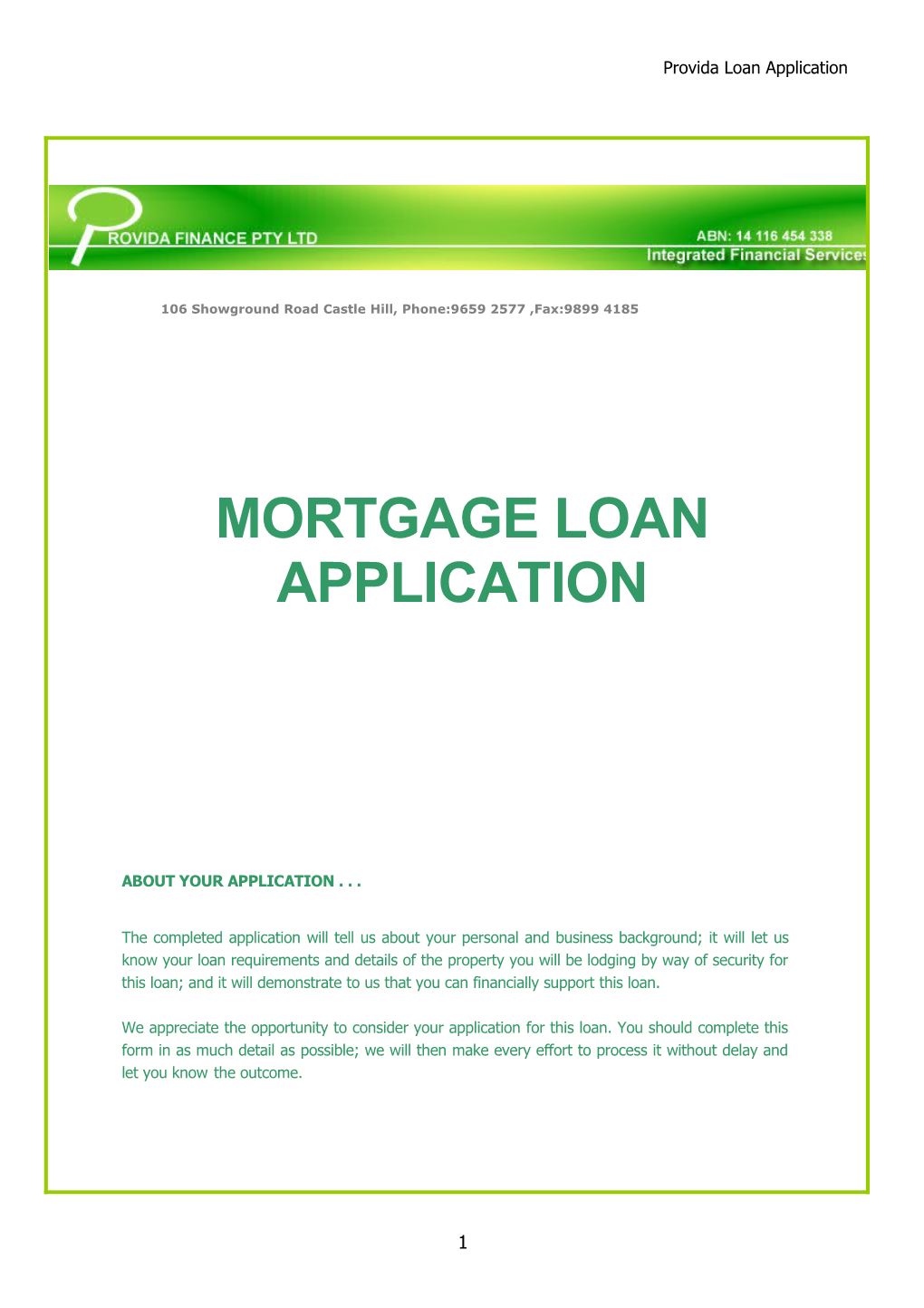 Provida Loan Application