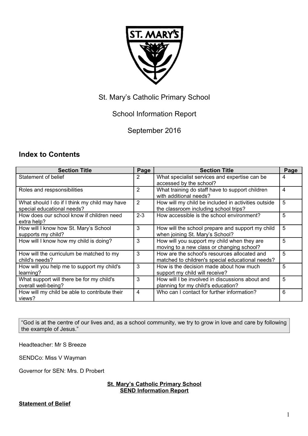 School Information Report