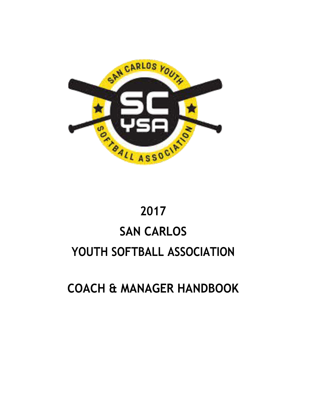 Youth Softball Association Coachmanagerhandbook