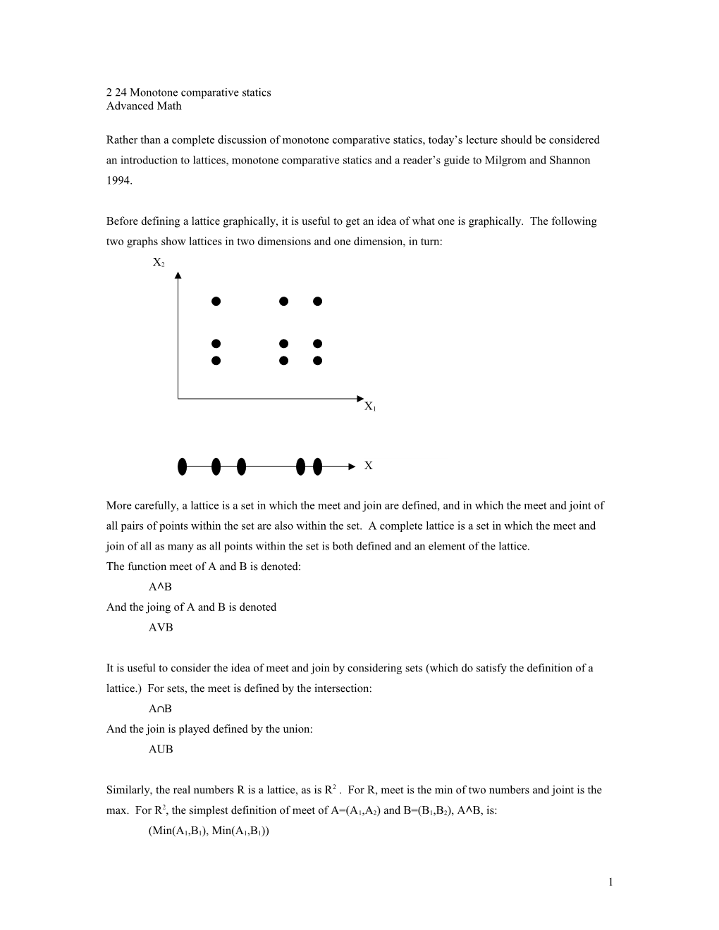 2 24 Monotone Comparative Statics