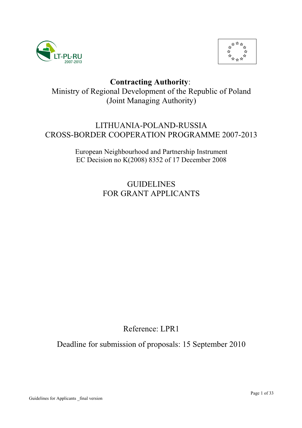 Ministry of Regional Development of the Republic of Poland