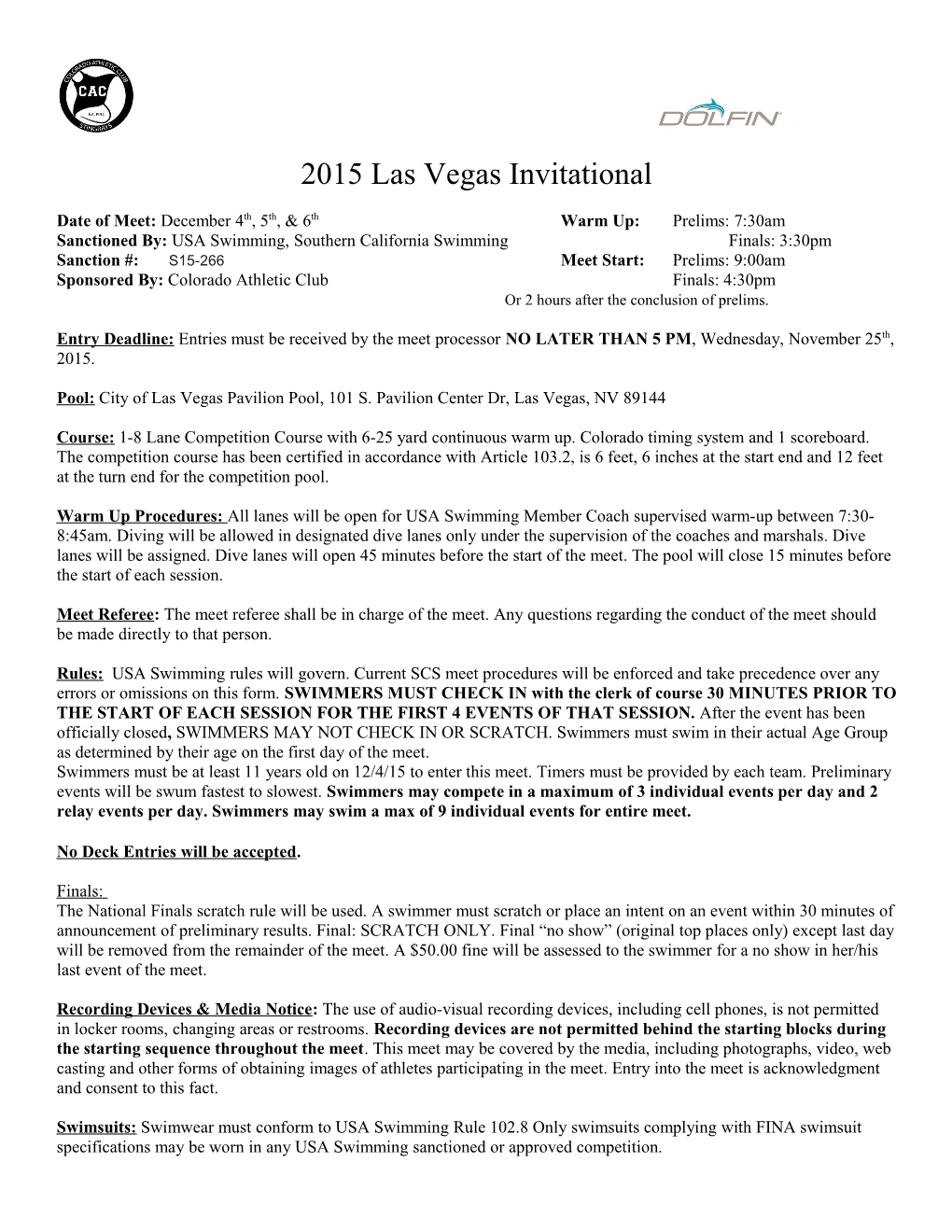 2015 Las Vegas Invitational
