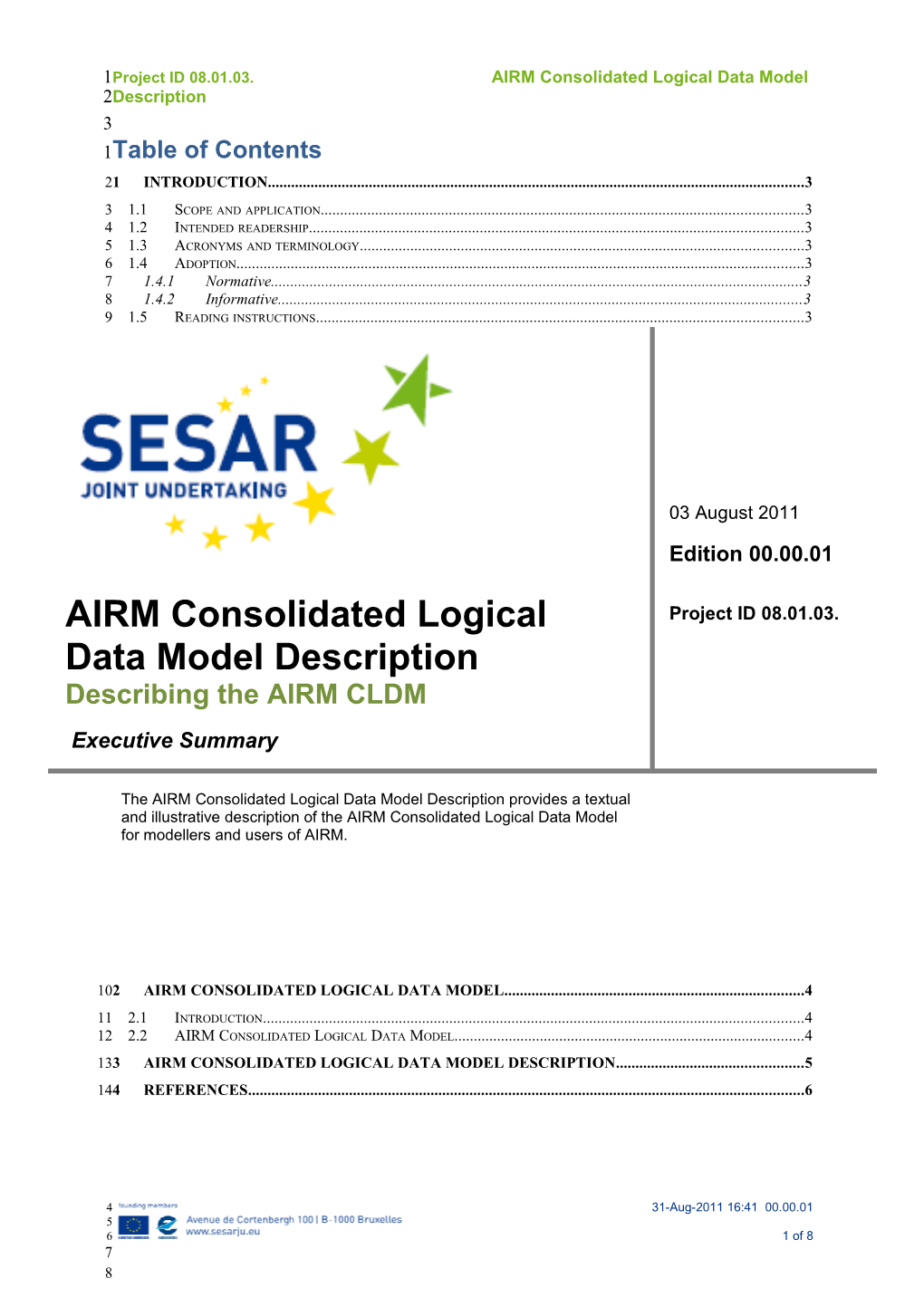AIRM Consolidated Logical Data Model Description