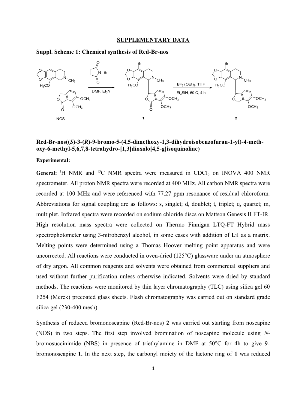 Suppl. Scheme 1: Chemical Synthesis of Red-Br-Nos