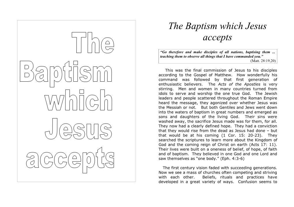 The Baptism Which