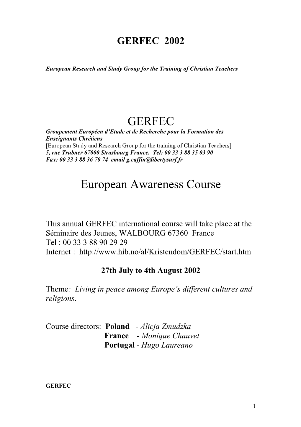 European Research and Study Group for the Training of Christian Teachers