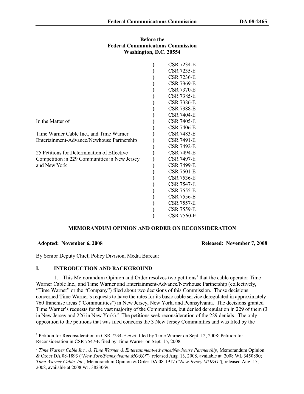 Federal Communications Commissionda 08-2465