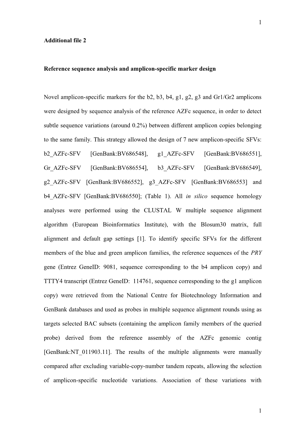 Reference Sequence Analysis and Amplicon-Specific Marker Design