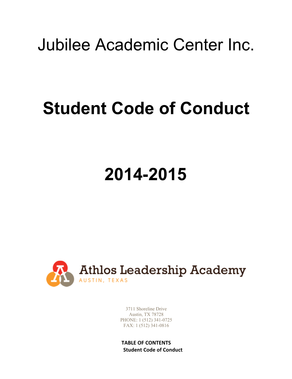 Jubilee Academic Center Inc