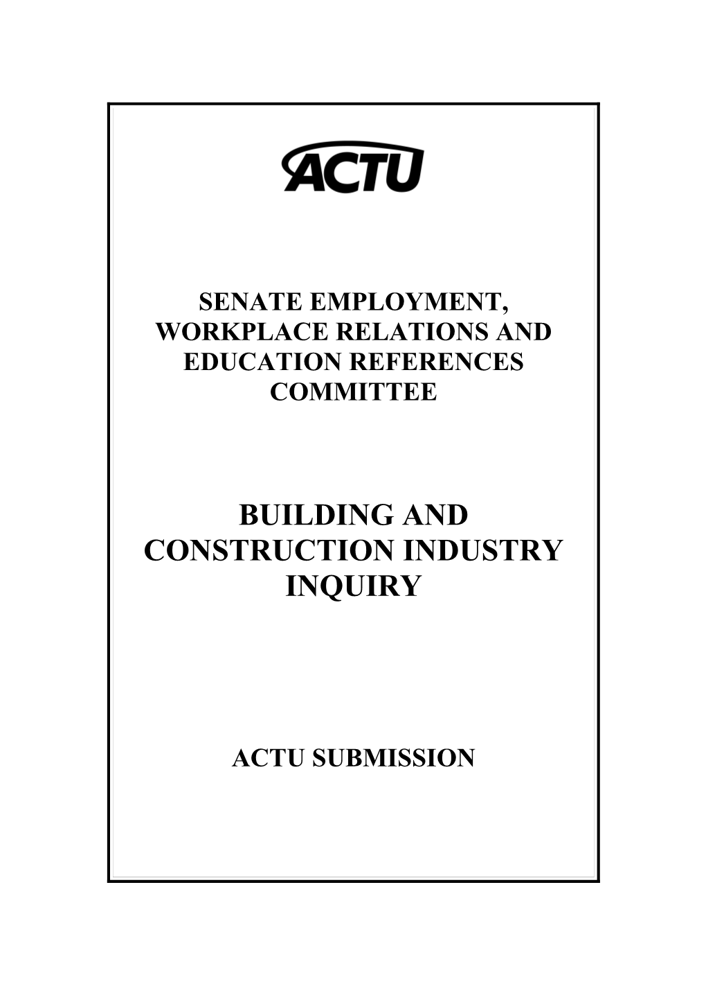 Senate Employment, Workplace Relations and Education References Committee