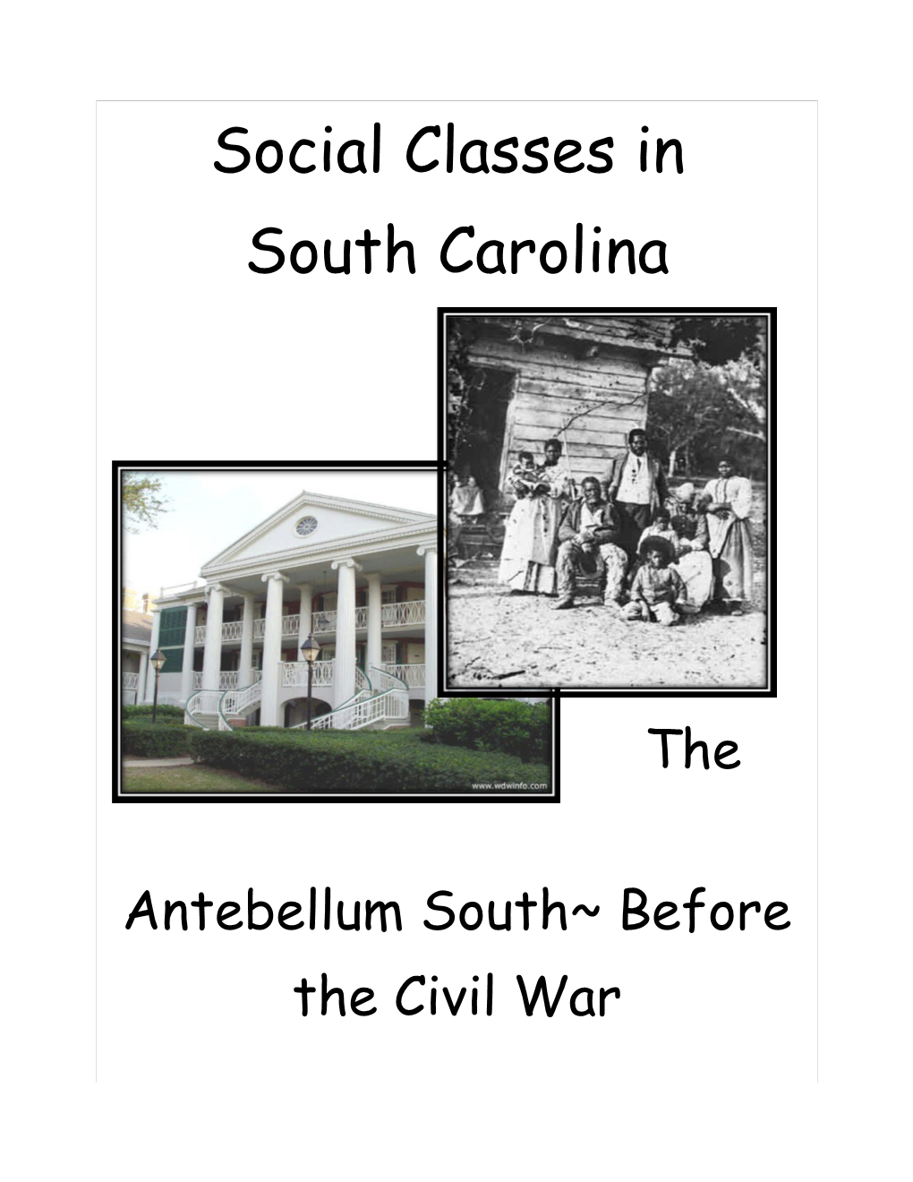 The Antebellum South Before the Civil War