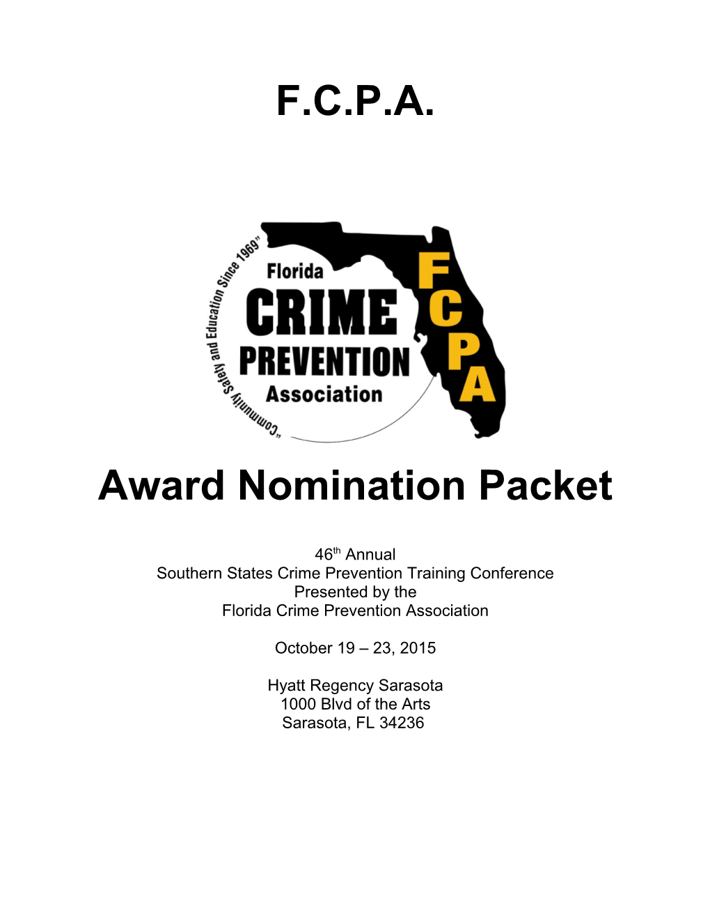 Award Nomination Packet