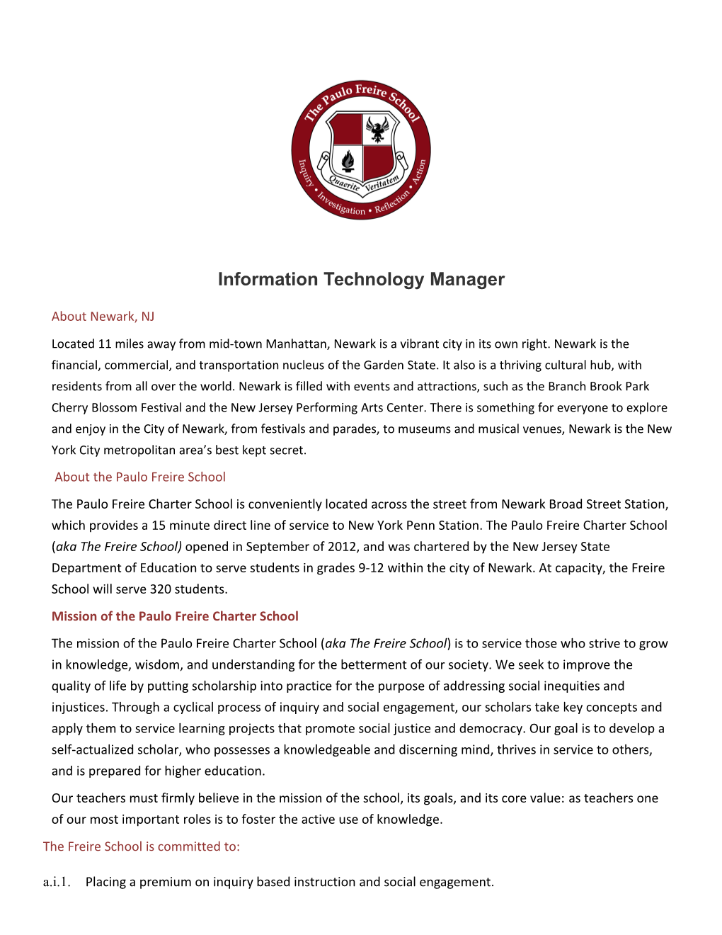Information Technology Manager