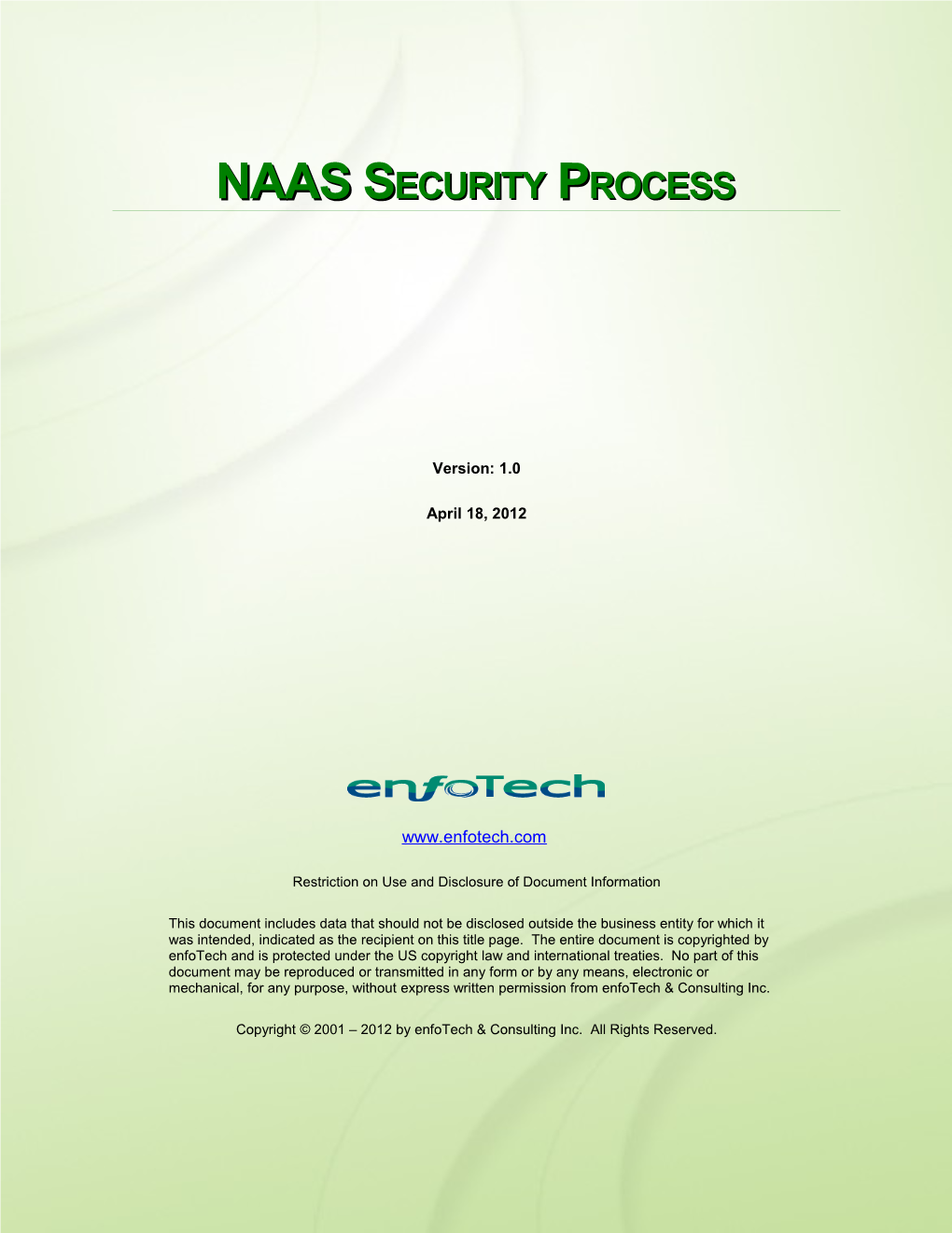 NAAS Security Process