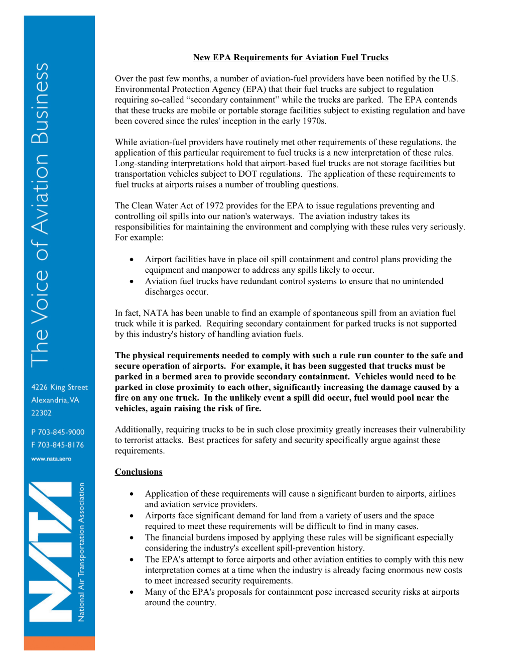 New EPA Requirements for Aviation Fuel Trucks