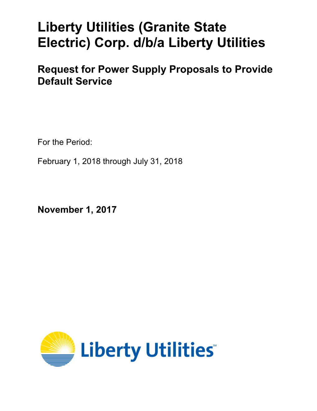 Liberty Utilities (Granite State Electric) Corp.D/B/A Liberty Utilities