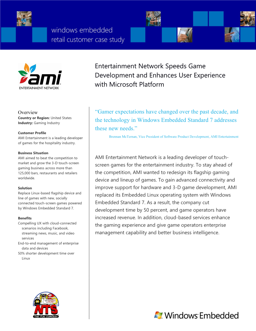 Entertainment Network Speeds Game Development and Enhances User Experience with Microsoft