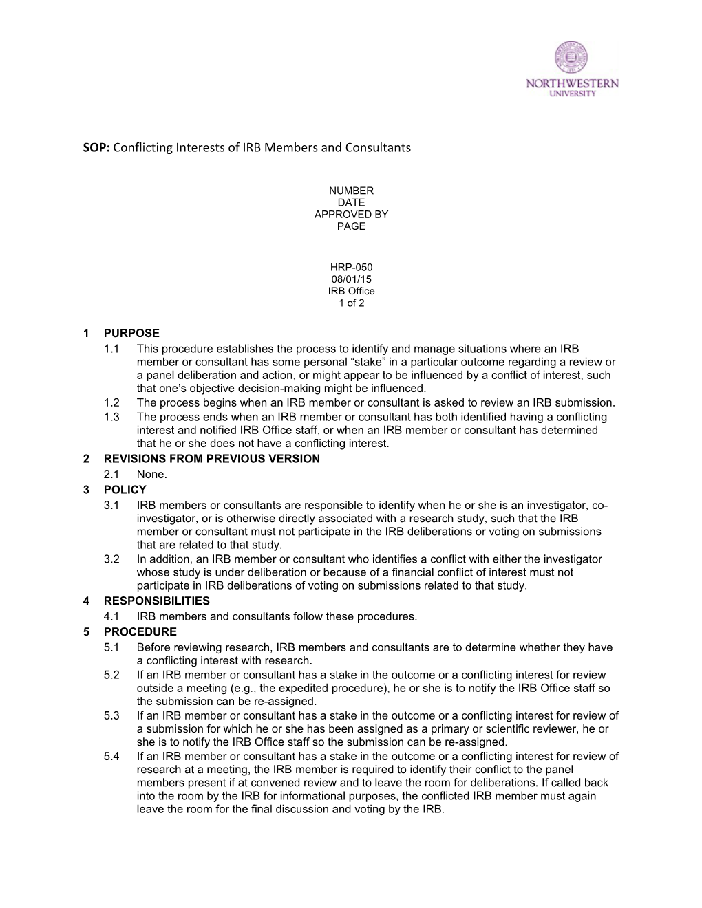 1.2The Process Begins When an IRB Member Or Consultant Is Asked to Review an IRB Submission