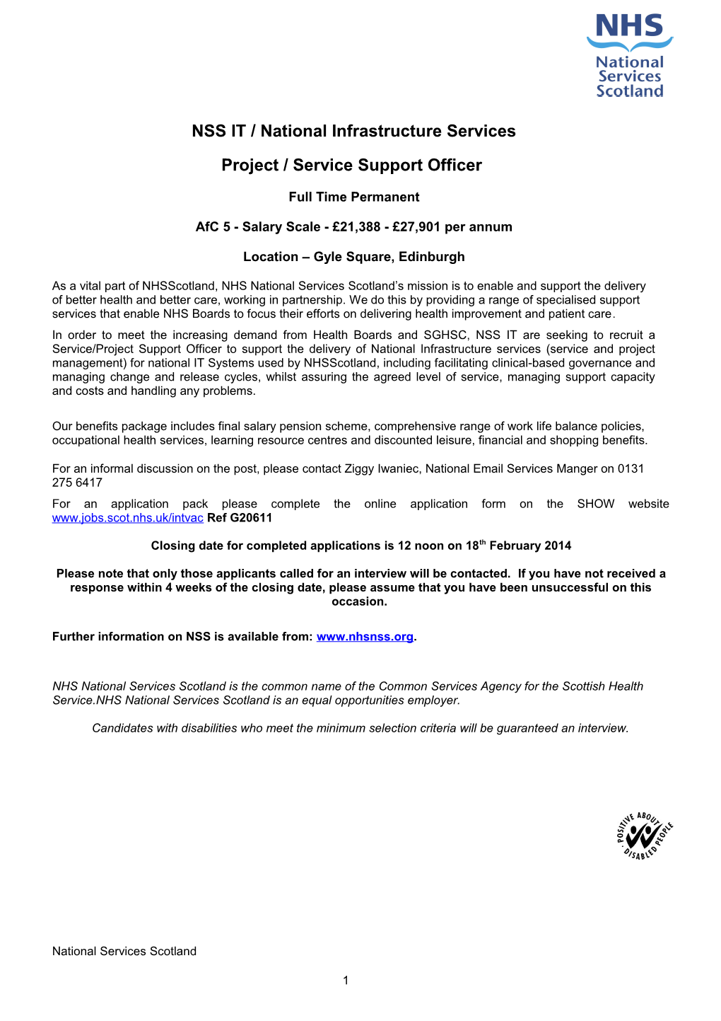 Project Support Officer (Solution Stewardship)