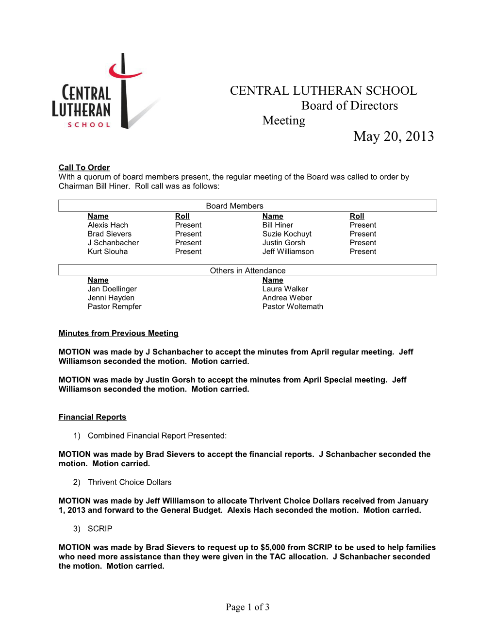 Central Lutheran School