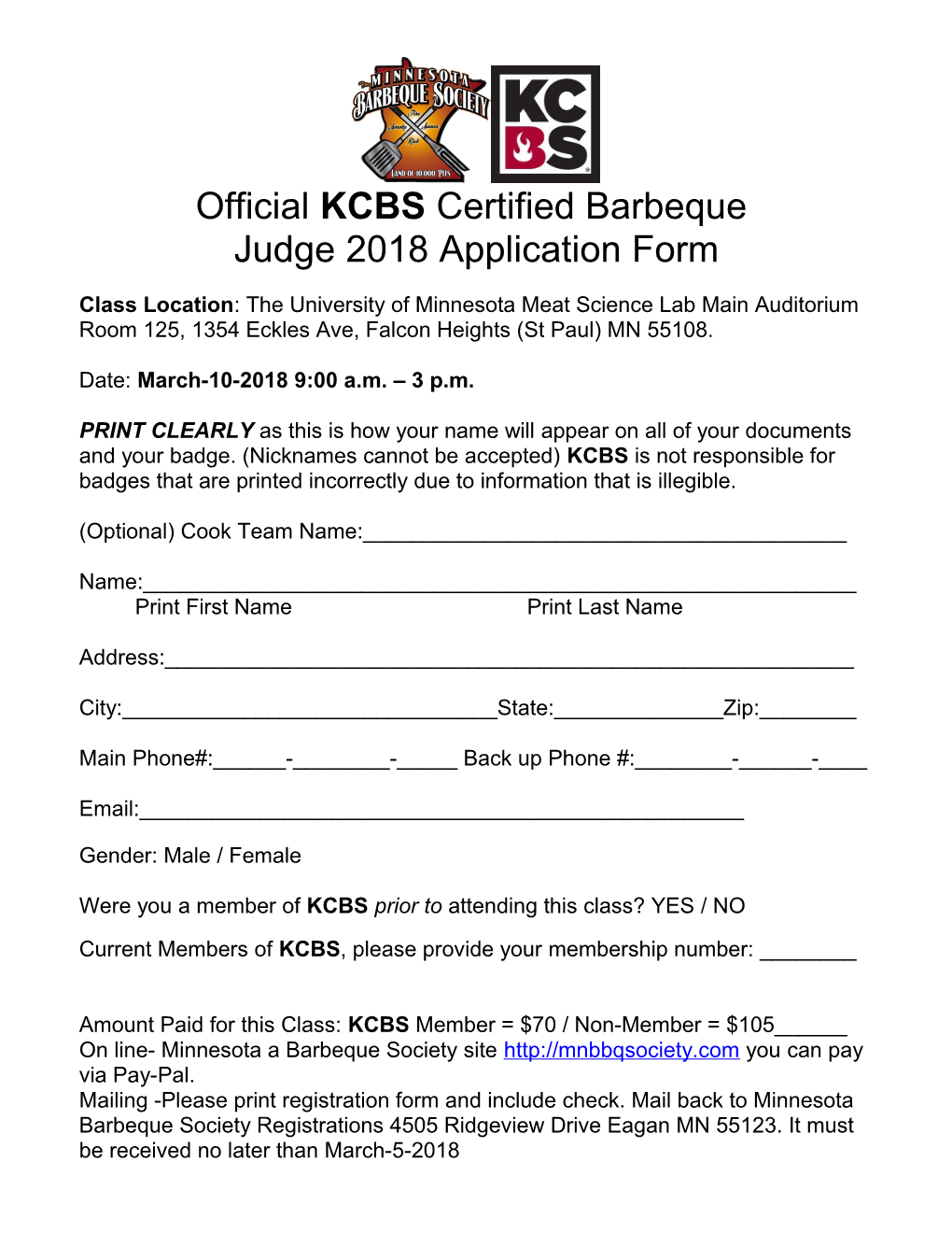 Official KCBS Certified Barbeque