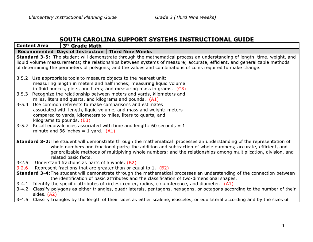 South Carolina Support Systems Instructional Guide