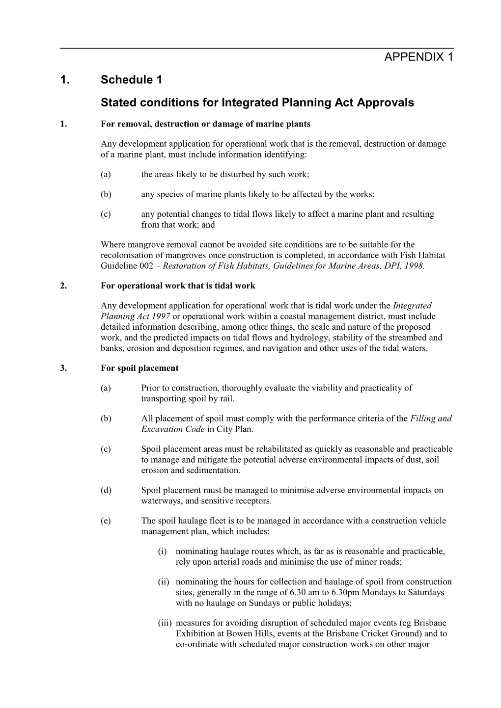 Clem Jones Tunnel - Coordinator-General's Report on EIS - Appendix 1