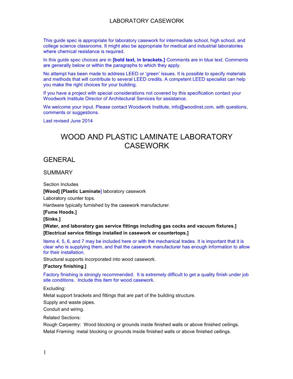 Laboratory Casework