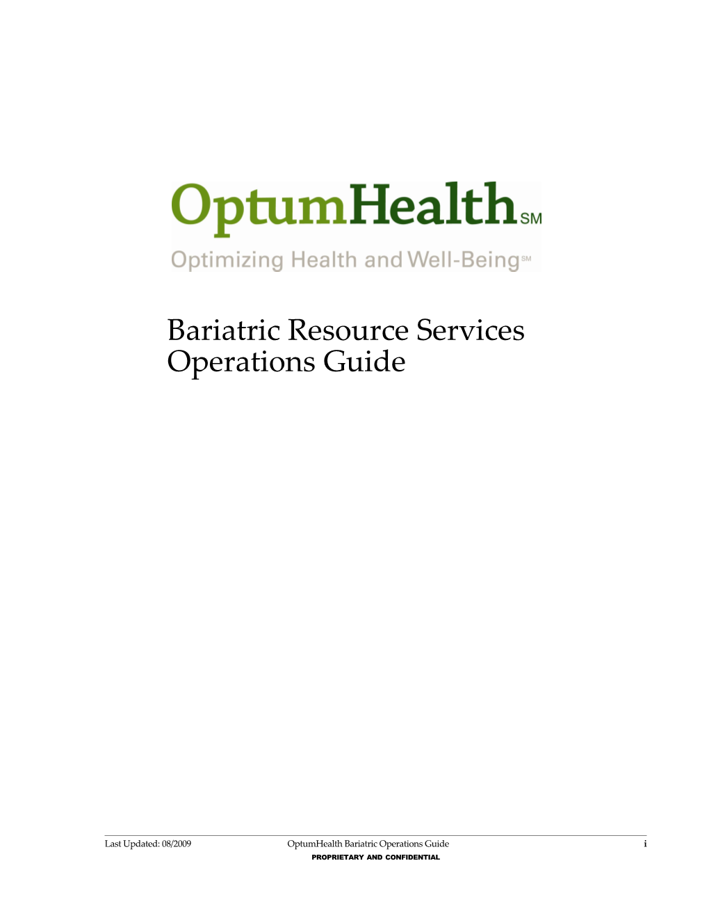 Bariatric Resource Services Operations Guide