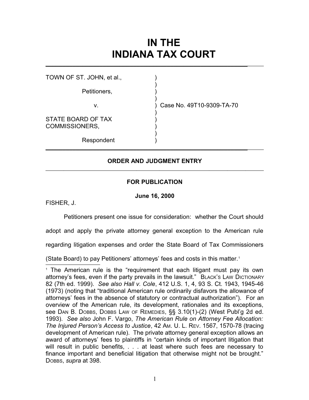 Indiana Tax Court