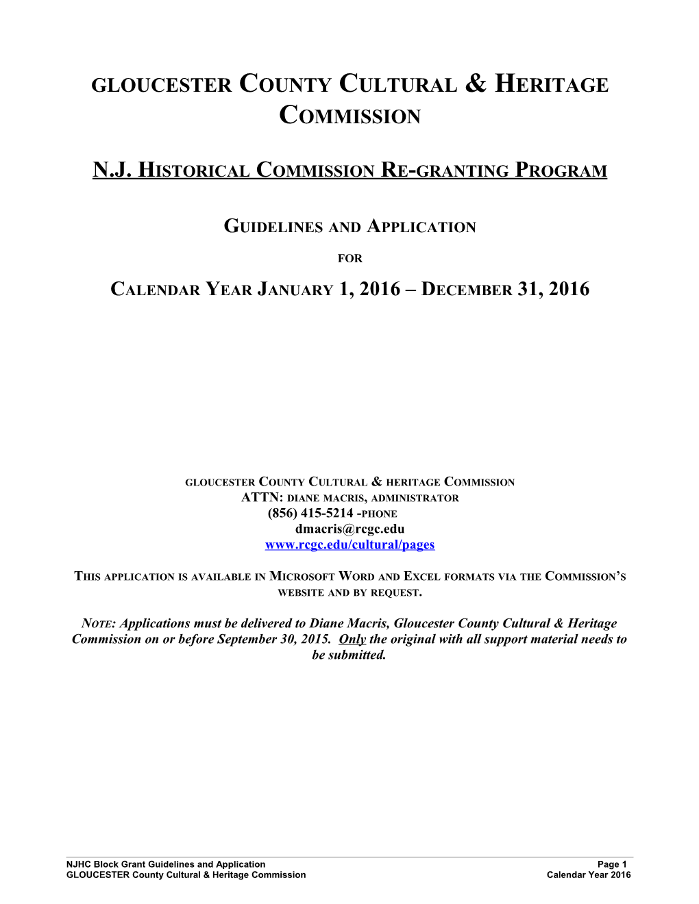 Gloucester County Cultural & Heritage Commission