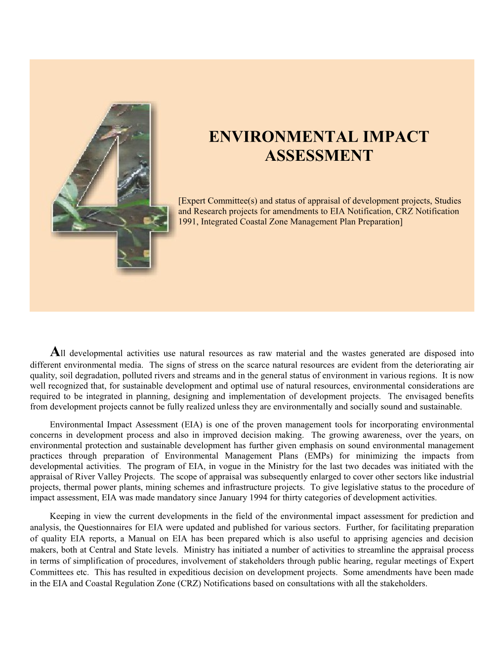 Expert Committees and Status of Appraisal of Development Projects