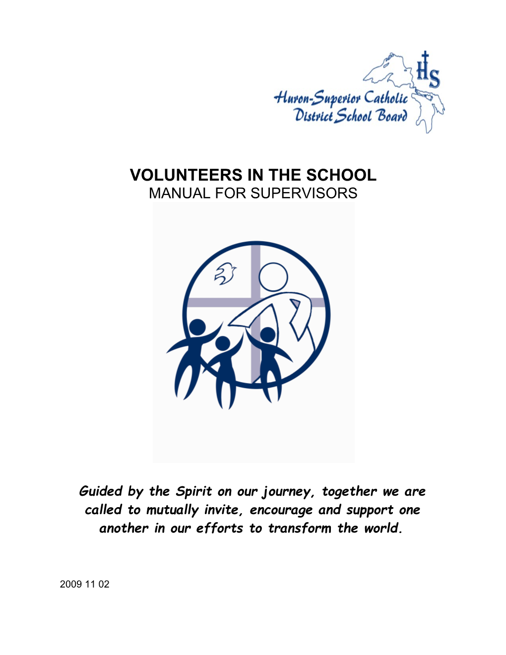 Page1 - Volunteers in the School - Manual for Supervisors