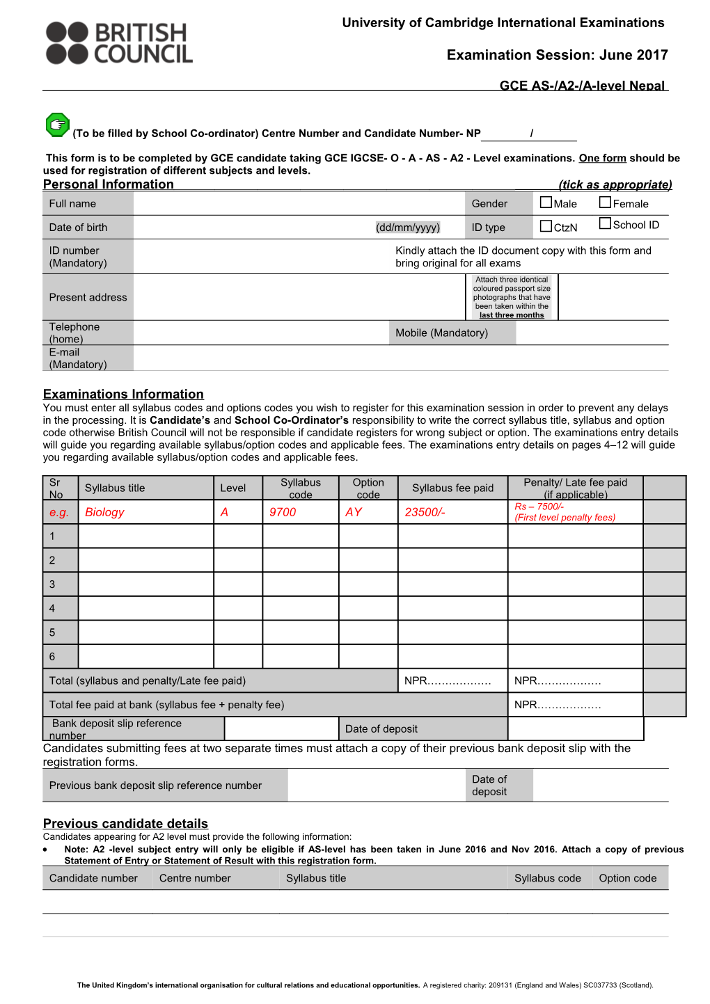 Registration Form Template