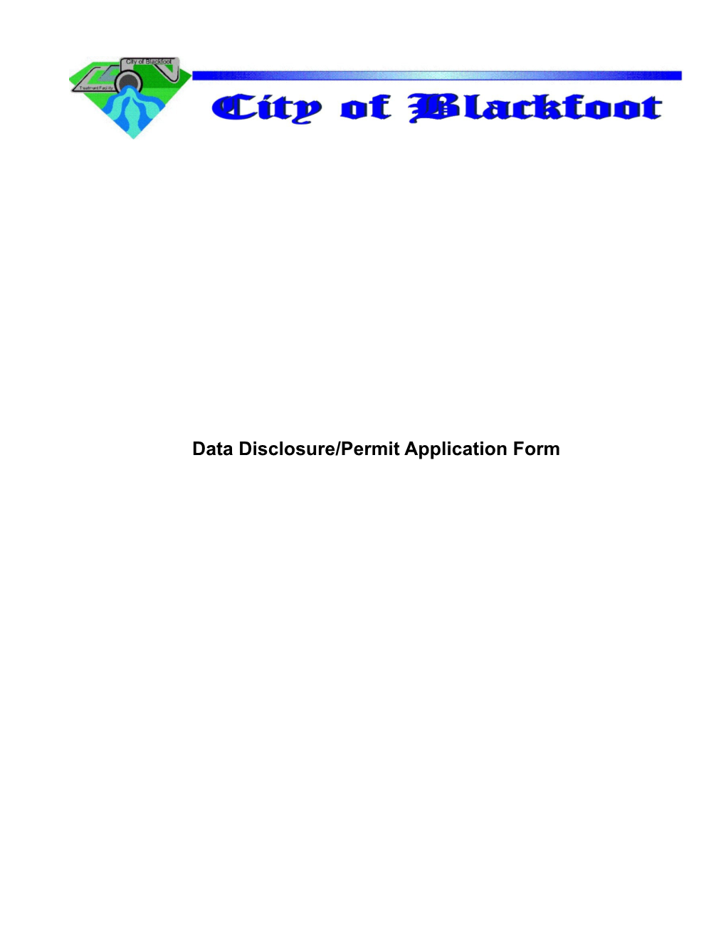 Data Disclosure Form