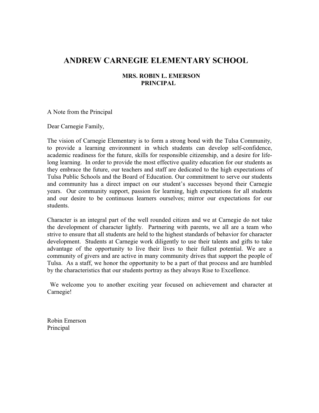 Andrew Carnegie Elementary School