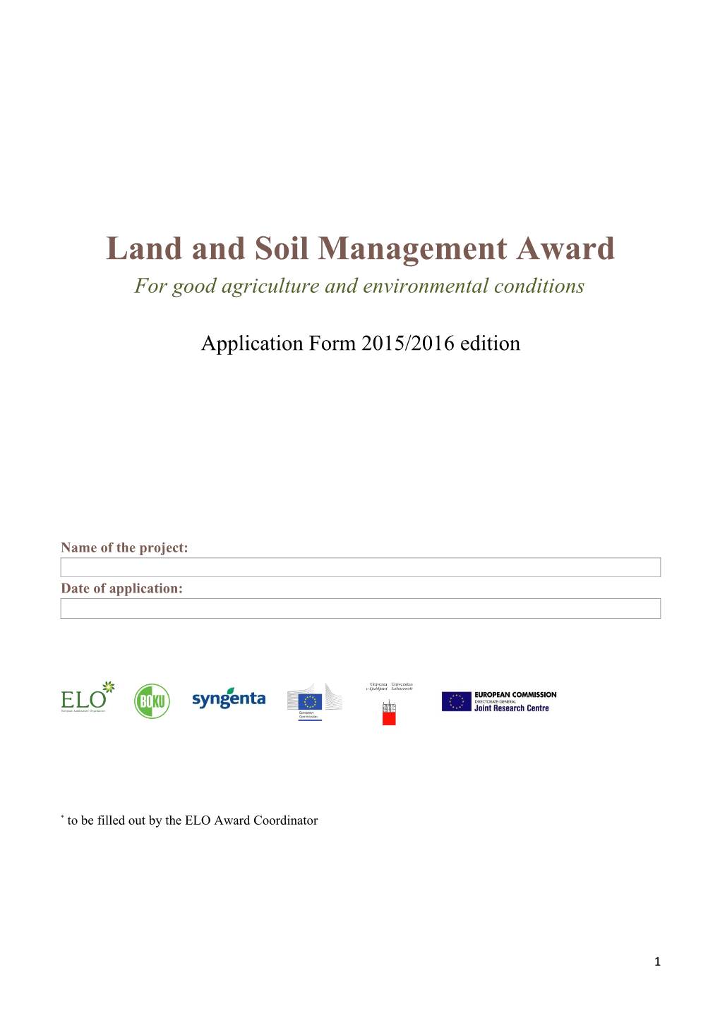 Land and Soil Management Award