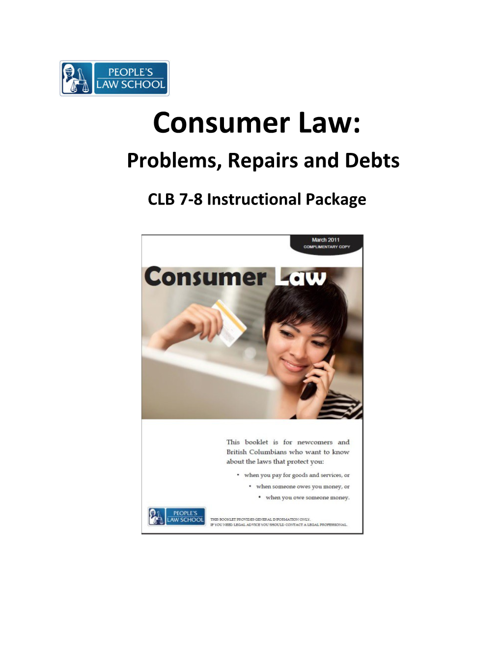 Lesson Plan: Problems, Repairs and Debt (CLB 7-8)