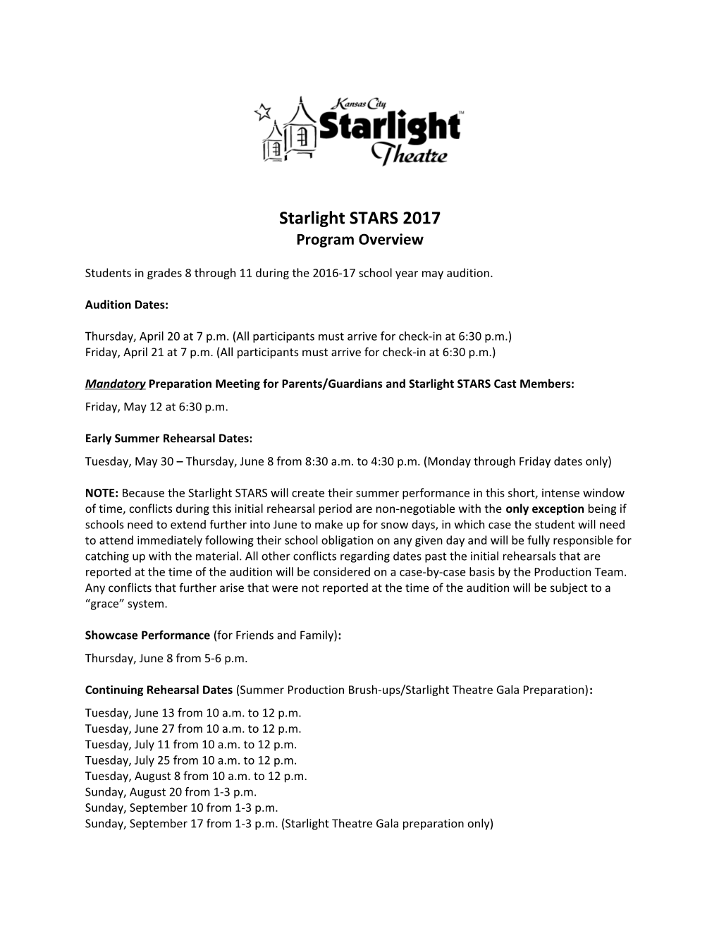 Starlight STARS 2017