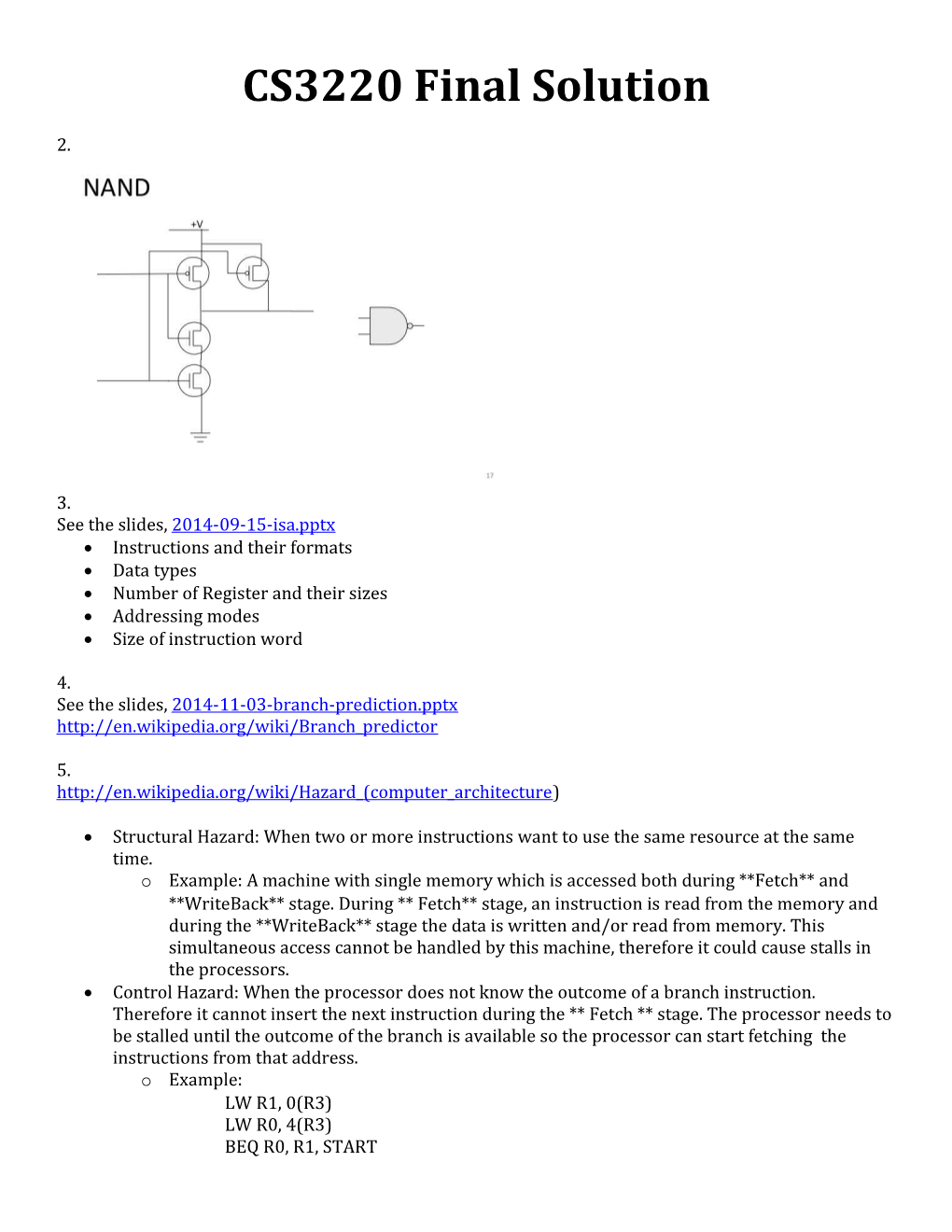 CS3220 Final Solution