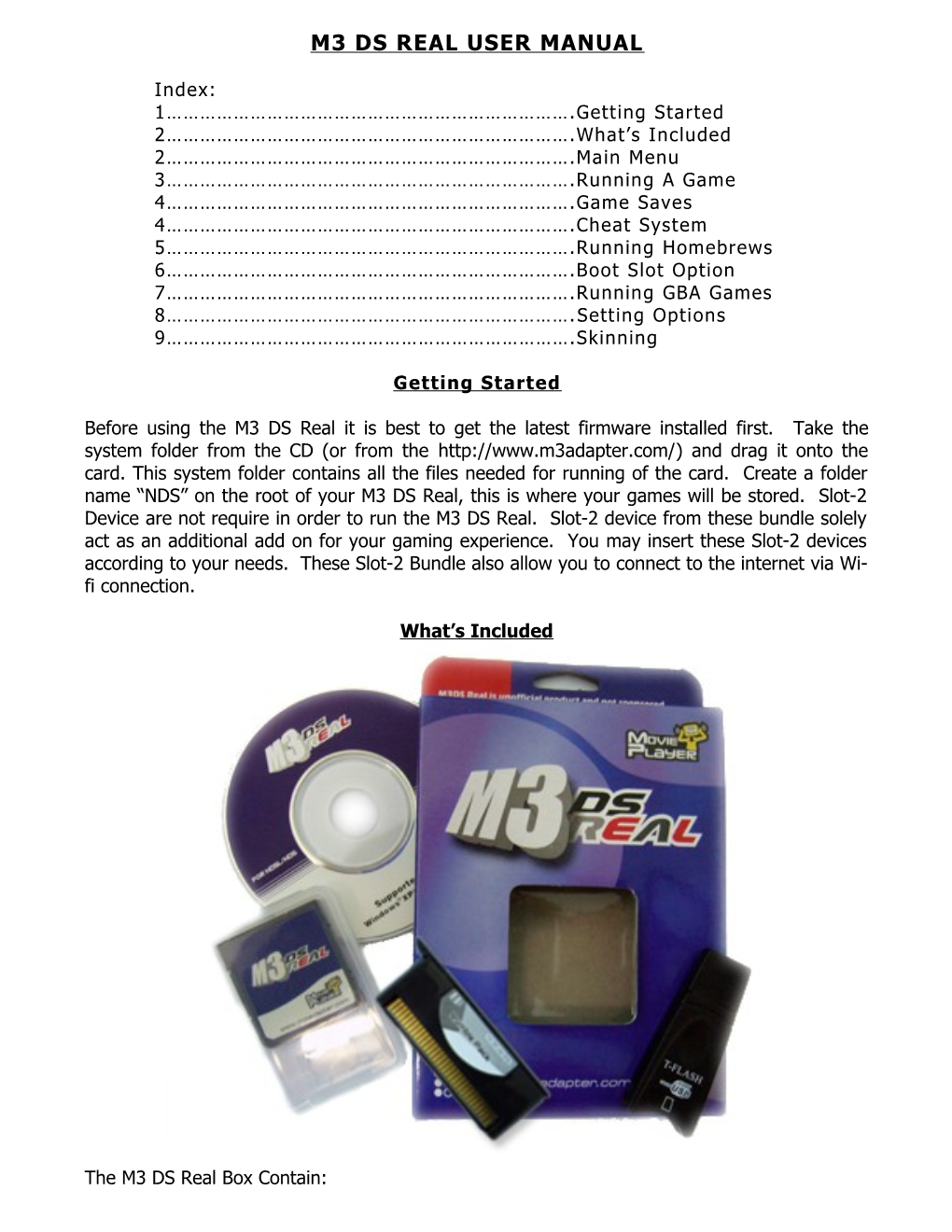 M3 Ds Real User Manual