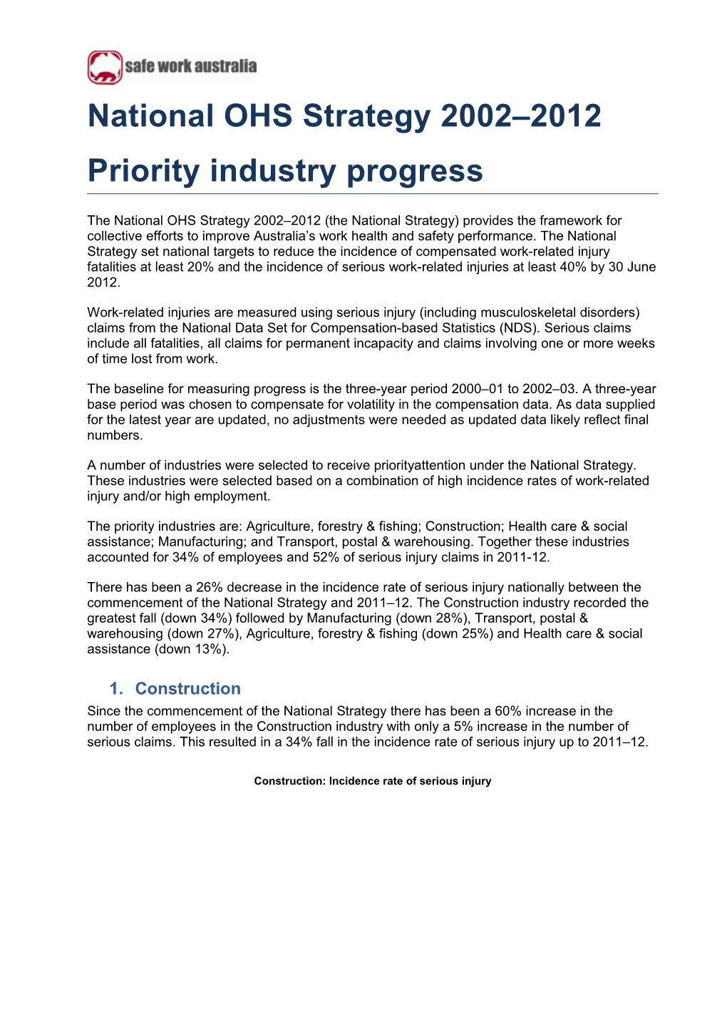 Priority Industries Fact Sheet