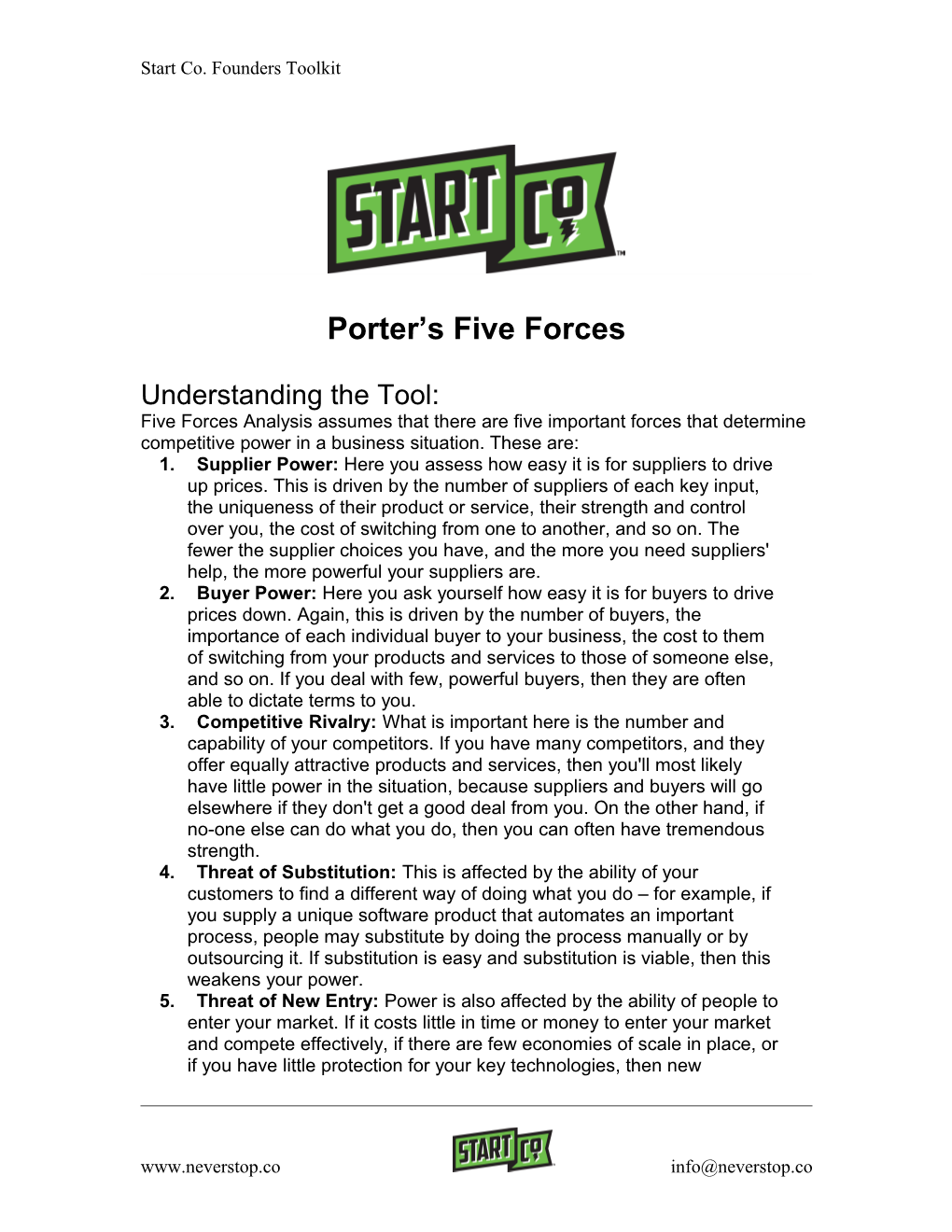 Porter S Five Forces