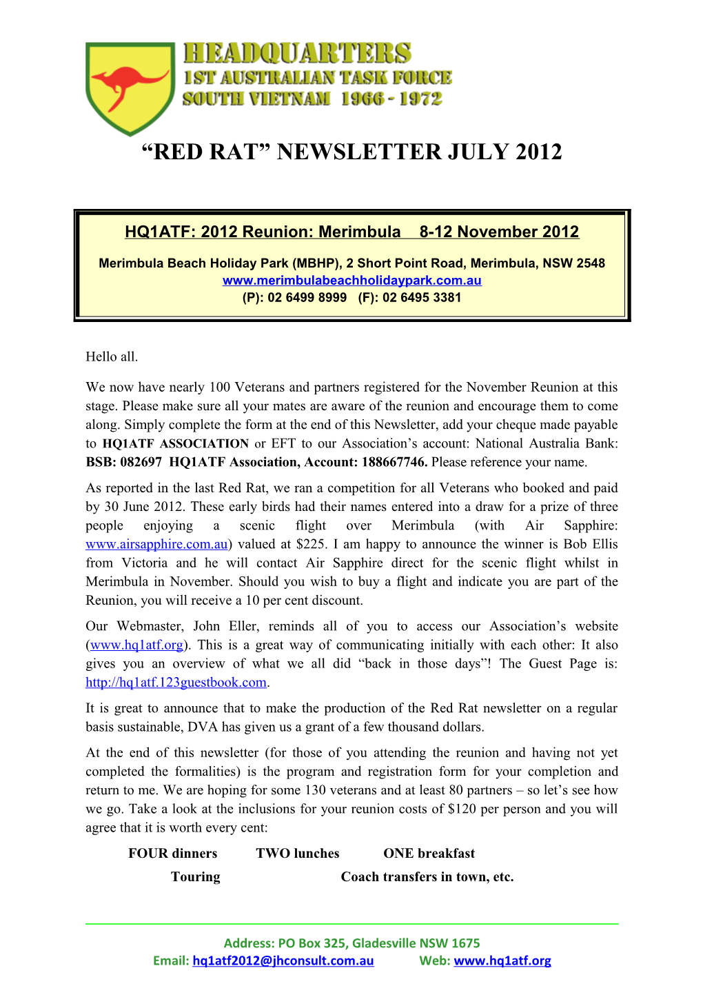 Red Rat Newsletter July 2012