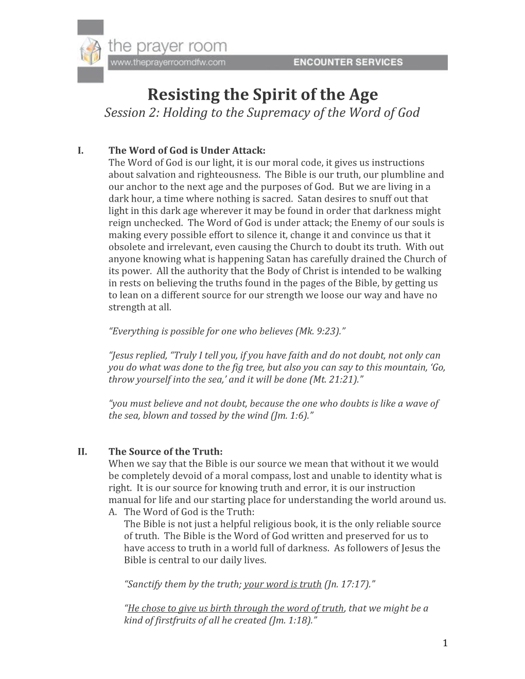 Resisting the Spirit of the Age