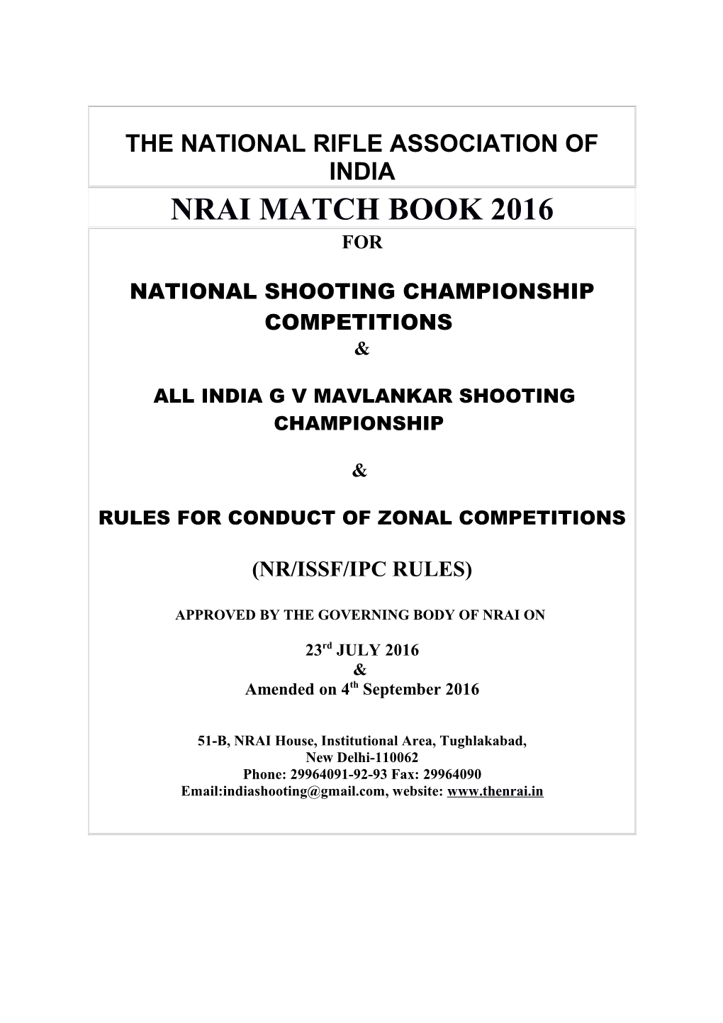 The National Rifle Association of India